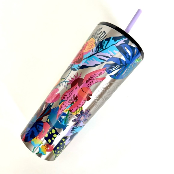 STARBUCKS 24oz TUMBLER LIMITED EDITION BEST MOST FAVORITE BRIGHT MULTICOLOR - Picture 4 of 5
